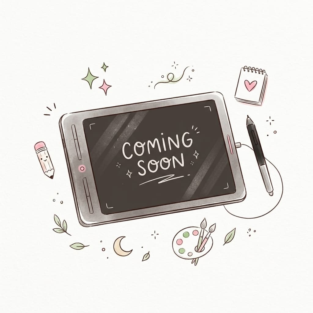 Drawing tablet illustration — coming soon
